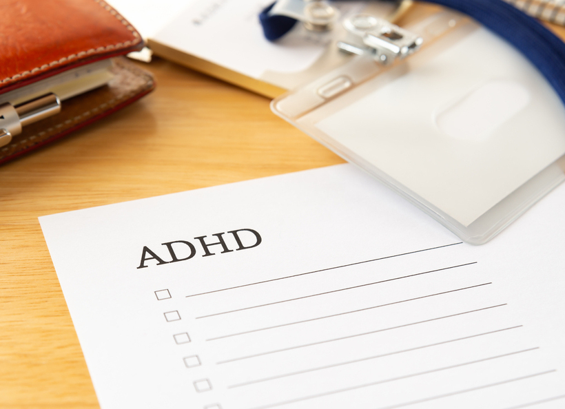ADHDと記載された画像