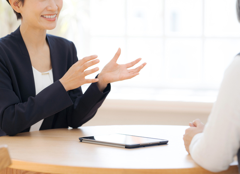 相談している画像