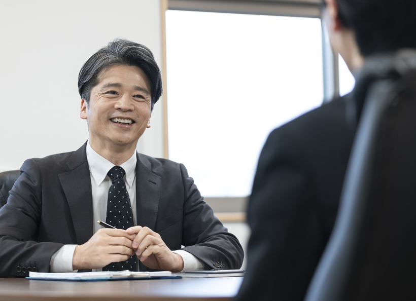 面談をしている画像