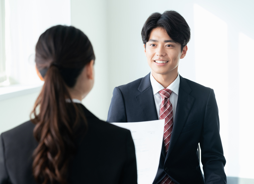 面接をしている画像