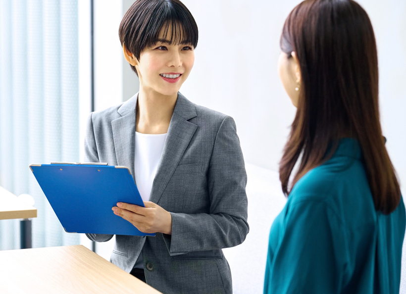 面談をしている画像