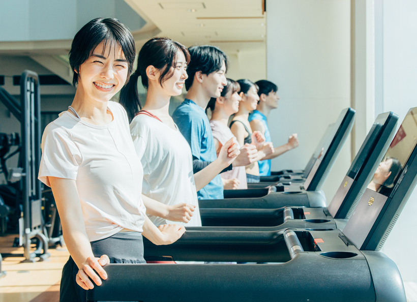 運動をしている画像