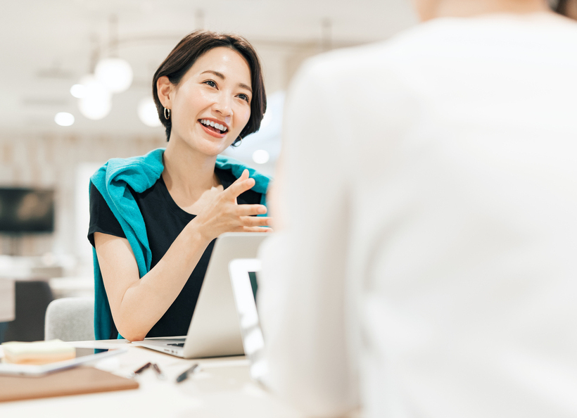 面談をしている画像